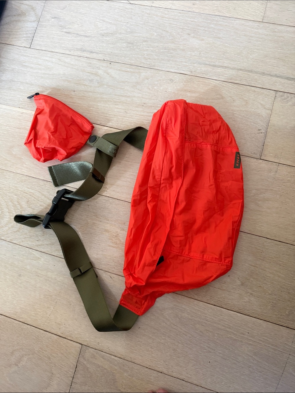 AWAY Bright Orange Lightweight Packable Waist Bag